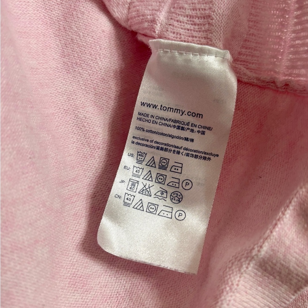 Tommy Hilfiger light pink lightweight sweater 100% Cotton - Picture 4 of 5